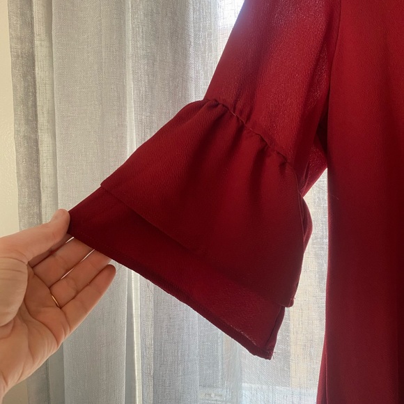 Belongsci V-Neck Bell Sleeve Shift Dress Size Large - Picture 2 of 5